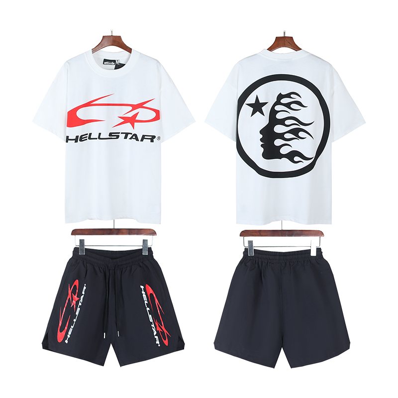 Hellstar Star Circle T-Shirt and Shorts Set — front