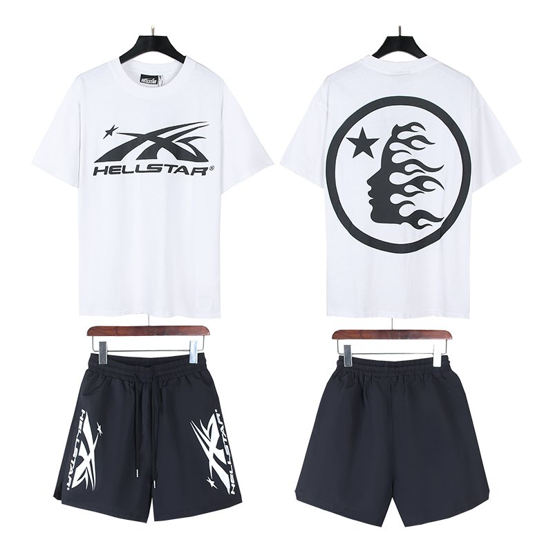 Hellstar Star Circle T-Shirt and Shorts Set — front