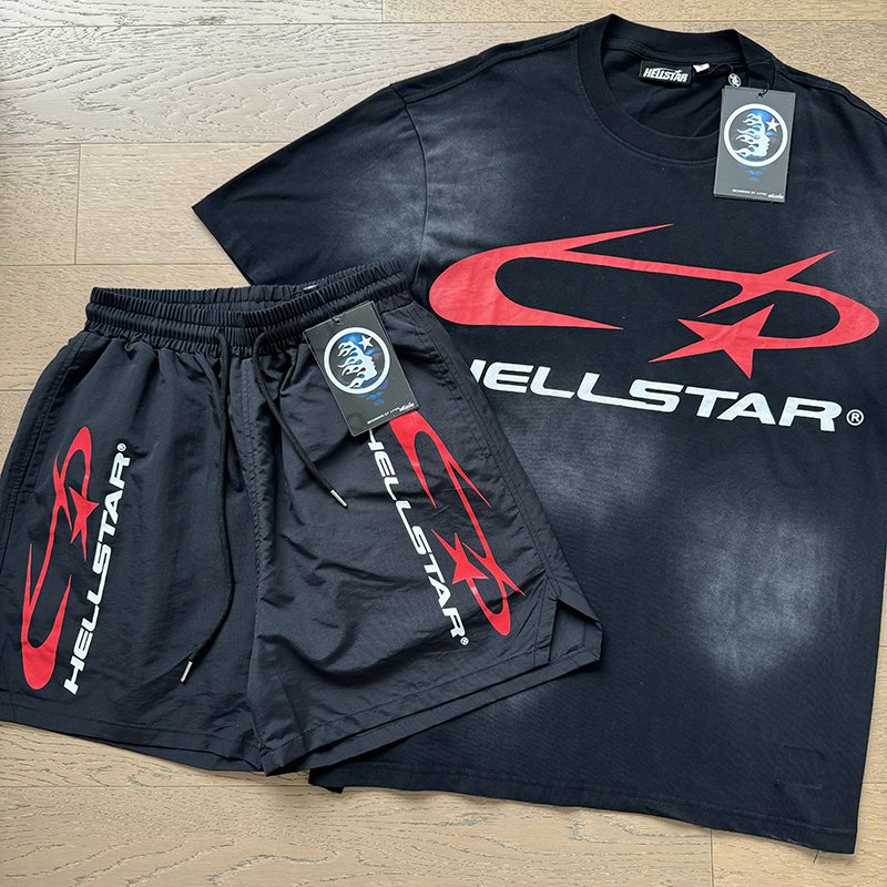 Hellstar Star Circle T-Shirt and Shorts Set — context