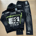 Hellstar Green Runner Graphic Hoodie & Pants Set — front