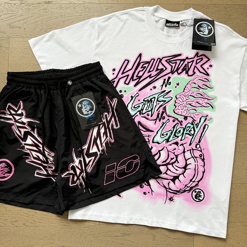Hellstar Lust Glory Graphic T-Shirt & Shorts Set — front