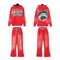 Hellstar Records Flame Graphic Hoodie & Pants Set — front
