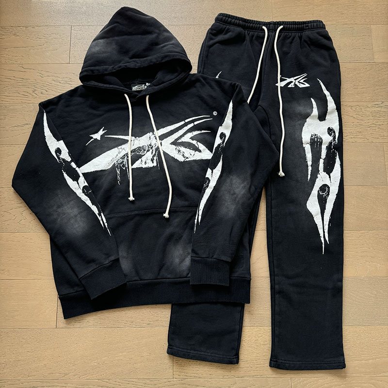 Hellstar Star Claw Graphic Hoodie & Pants Set — front