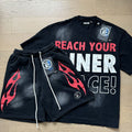 Hellstar Reach Your Inner Peace T-Shirt & Shorts Set — front