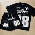 Hellstar 08 Airplane Graphic T-Shirt & Shorts Set — front