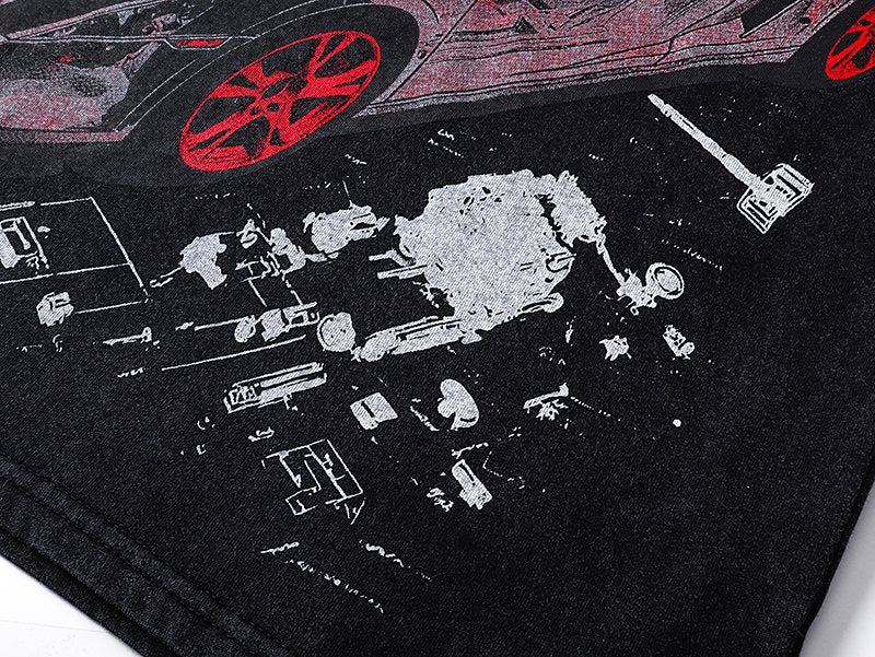 Godspeed Superun Sunday Miami Race Car Graphic T-Shirt — detail