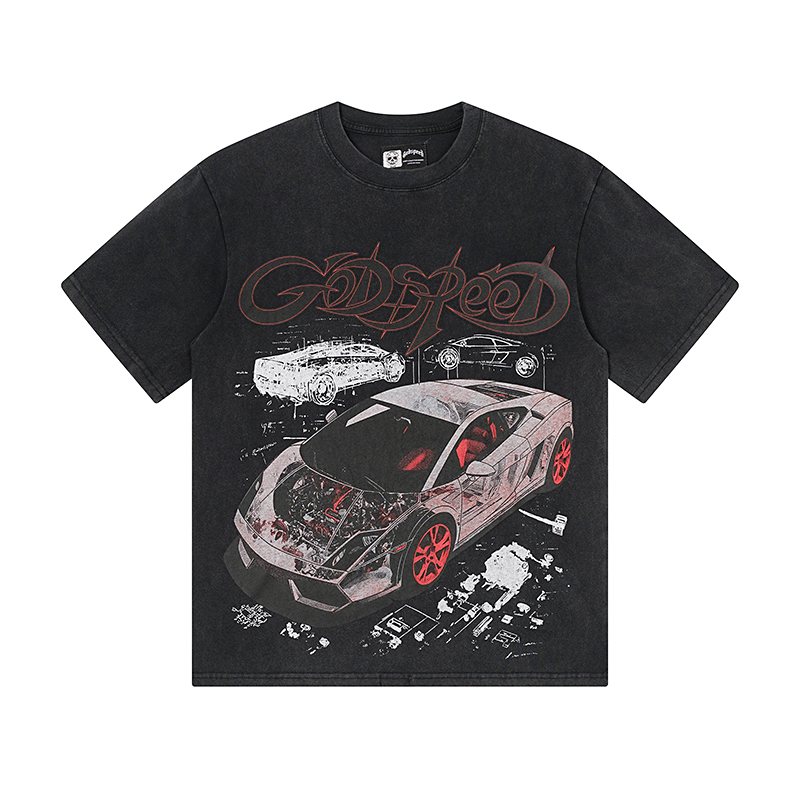 Godspeed Superun Sunday Miami Race Car Graphic T-Shirt — front
