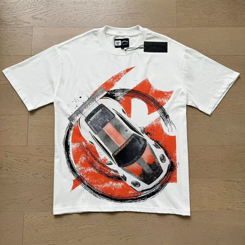 Godspeed Racing Car Graphic Short-Sleeve T-Shirt — front