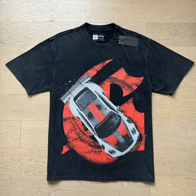 Godspeed Race Car Graphic Short-Sleeve T-Shirt — front