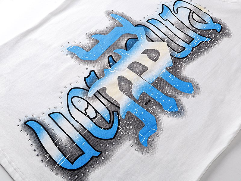 MIXED EMOTION Angel Rhinestone-Style Graphic T-Shirt — detail