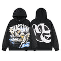Mixed Emotion Angel Rhinestone Sleeve Graphic Hoodie — hero