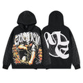 MIXED EMOTION Rhinestone Sleeve Graphic Hoodie — hero