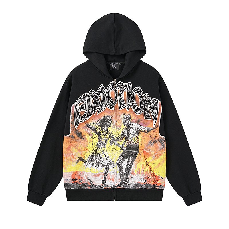 MIXED EMOTION Dancing Figure Zip-Up Hoodie — hero