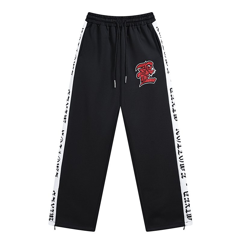 MIXED EMOTION Side-Tape Track Pants — front