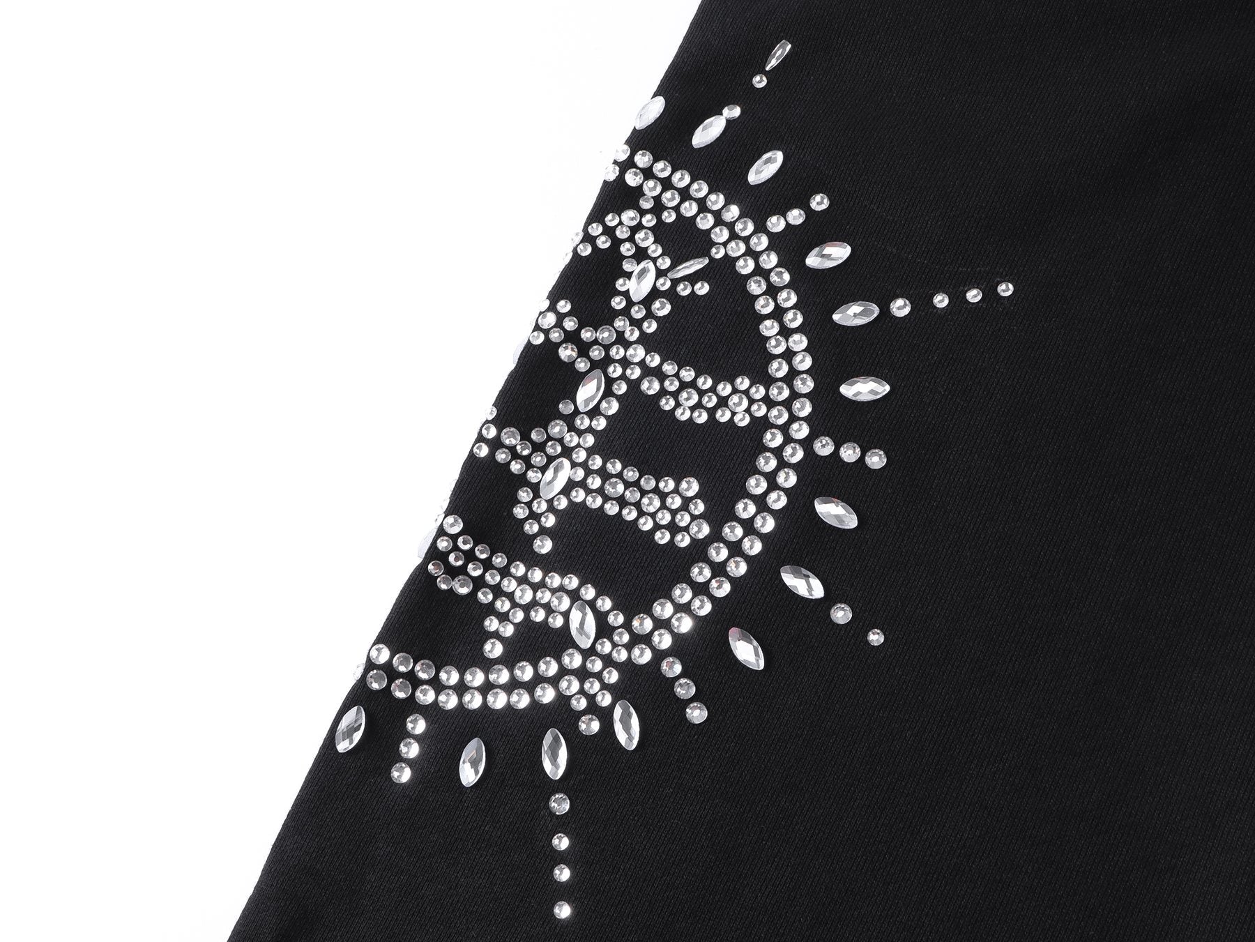 MIXED EMOTION Rhinestone Circle Graphic Sweatpants — detail