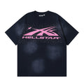 Hellstar Pink Rhinestone Graphic Black T-Shirt — hero