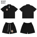 SAINT Tiger Patch Camp-Collar Shirt & Shorts Set — hero