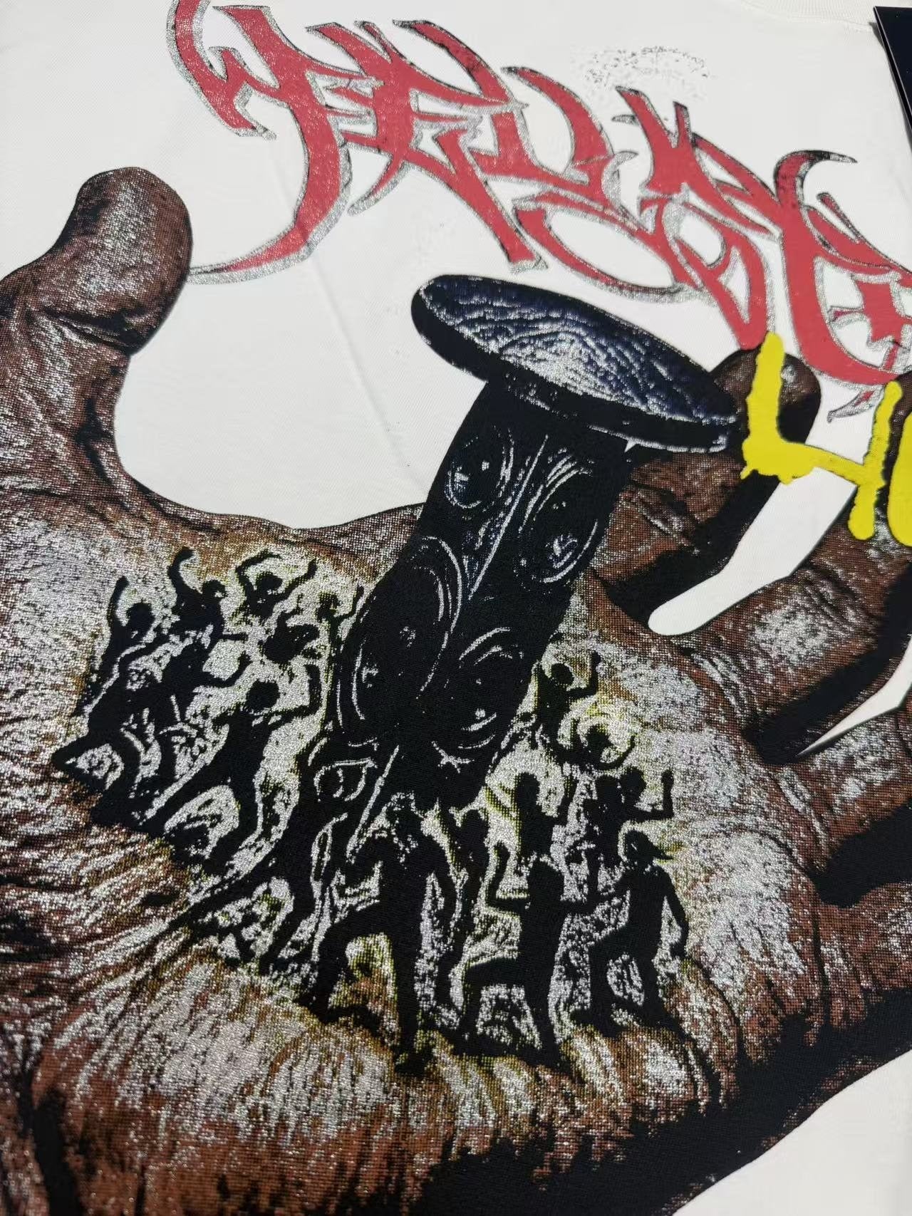 Hellstar Live Graffiti Graphic T-Shirt — detail