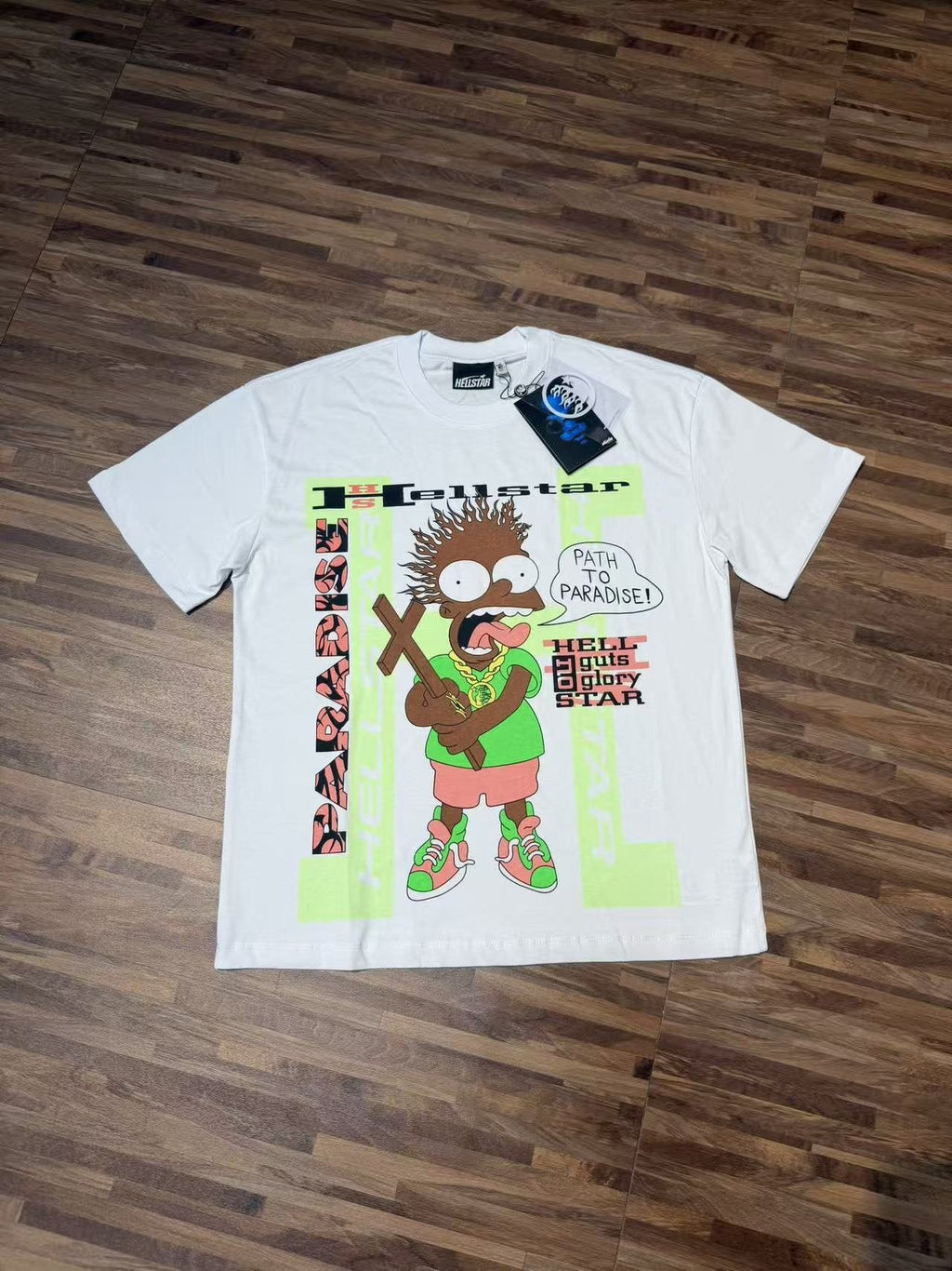 Hellstar Cartoon Graphic Short-Sleeve T-Shirt — front