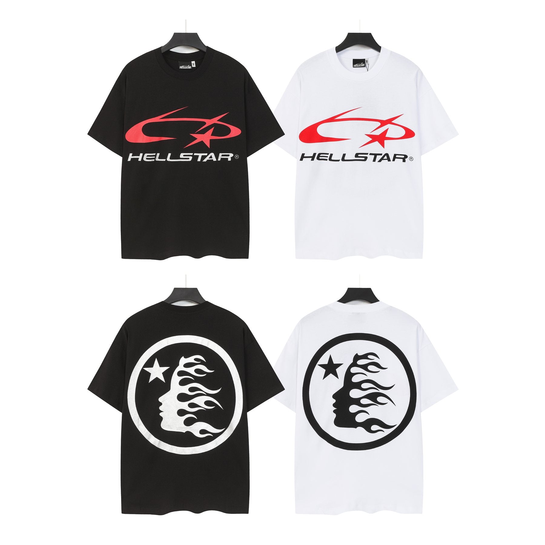 Hellstar Front & Back Graphic T-Shirt — comparison