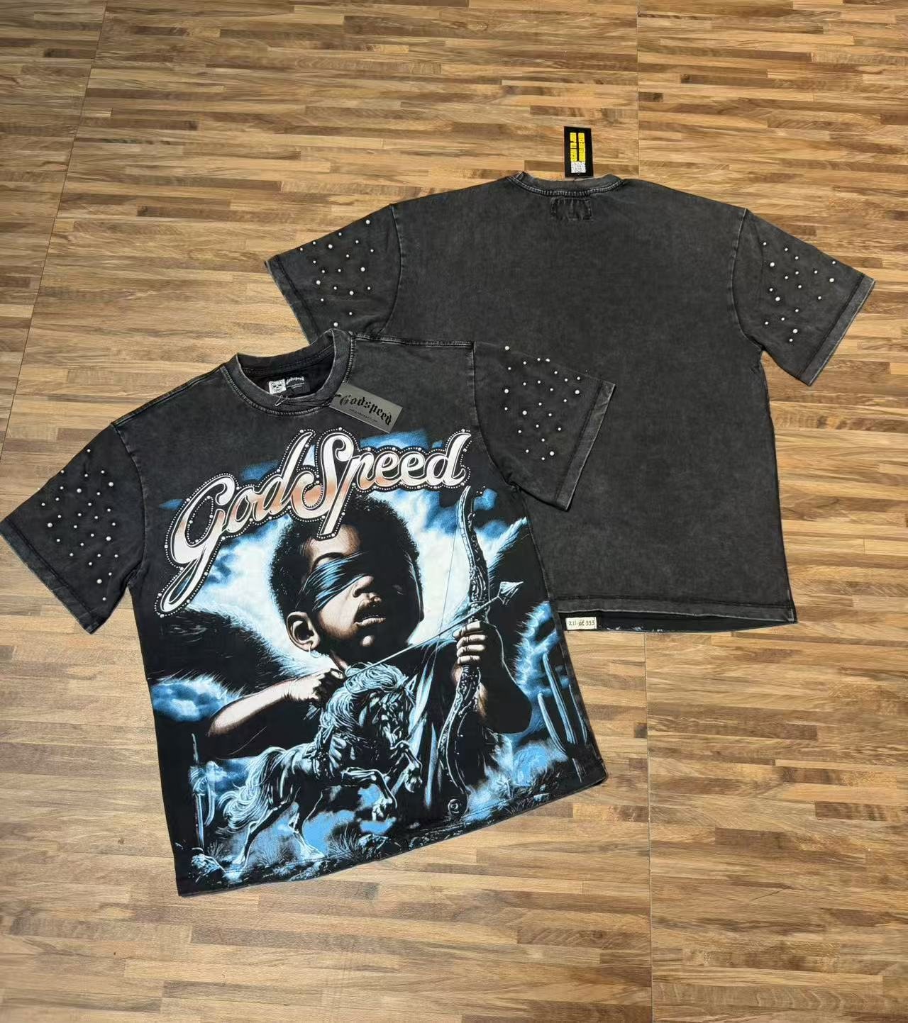 Godspeed Archer Studded Sleeve T-Shirt — context