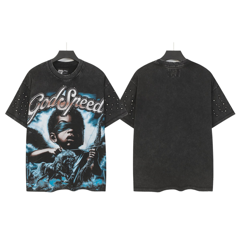 Godspeed Archer Studded Sleeve T-Shirt — front
