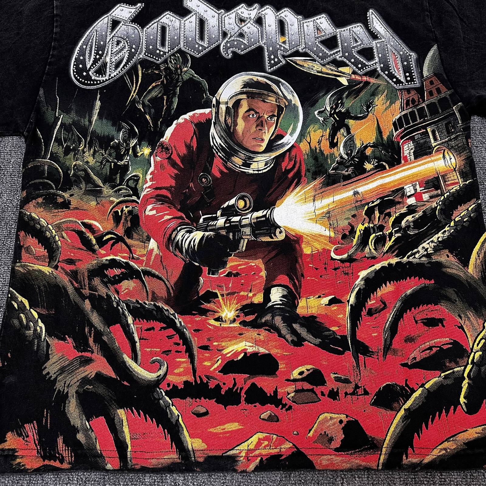 Godspeed Astronaut Monster Graphic T-Shirt — detail