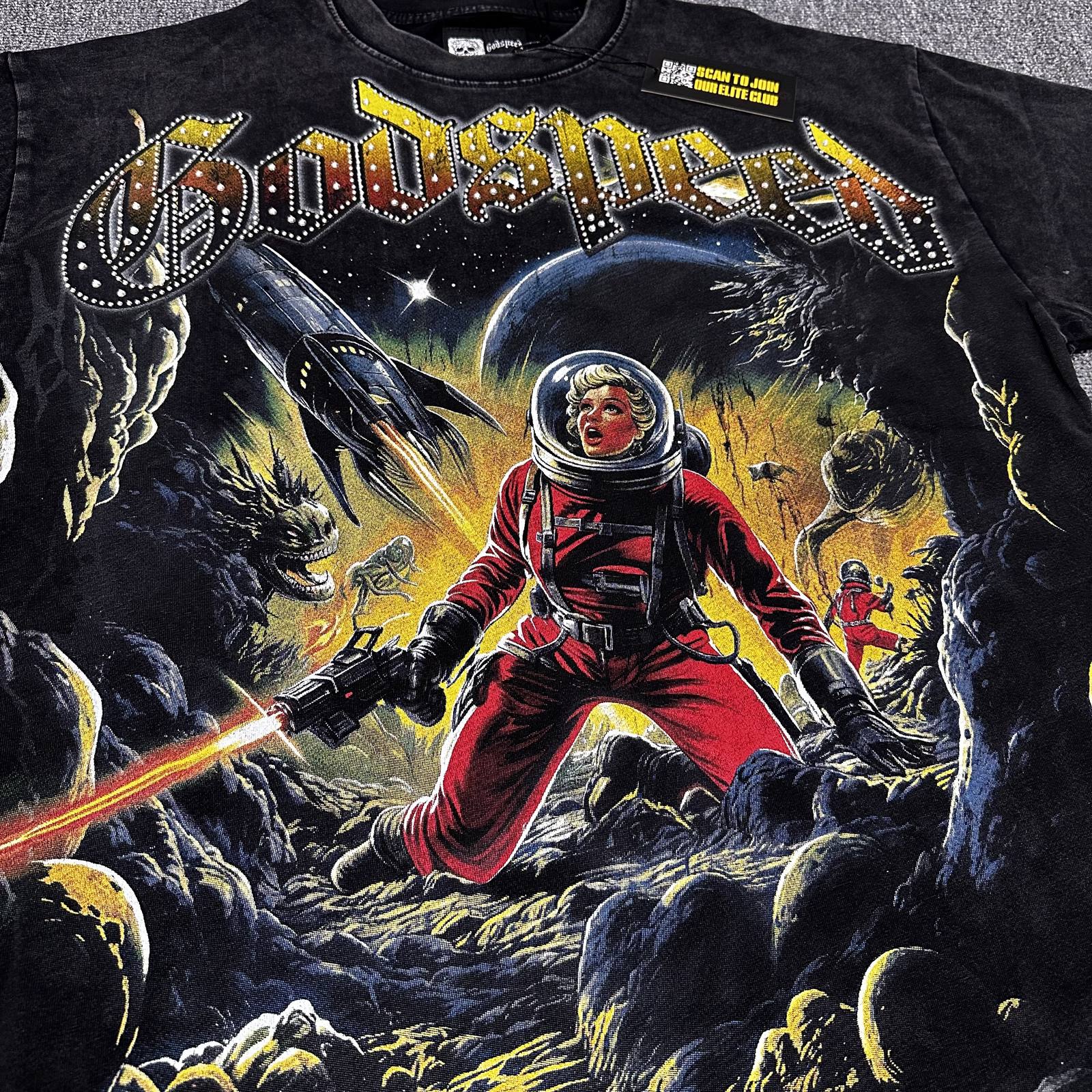 Godspeed Astronaut Graphic T-Shirt — detail