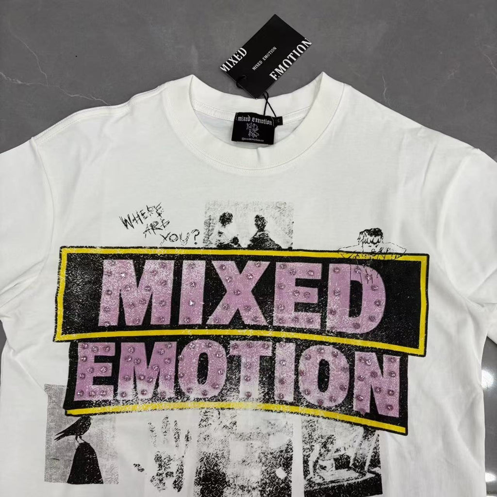 Mixed Emotion Short-Sleeve T-Shirt - White — detail