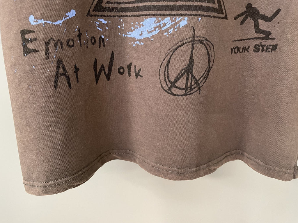 Mixed Emotion Warning Graphic Short-Sleeve T-Shirt — detail