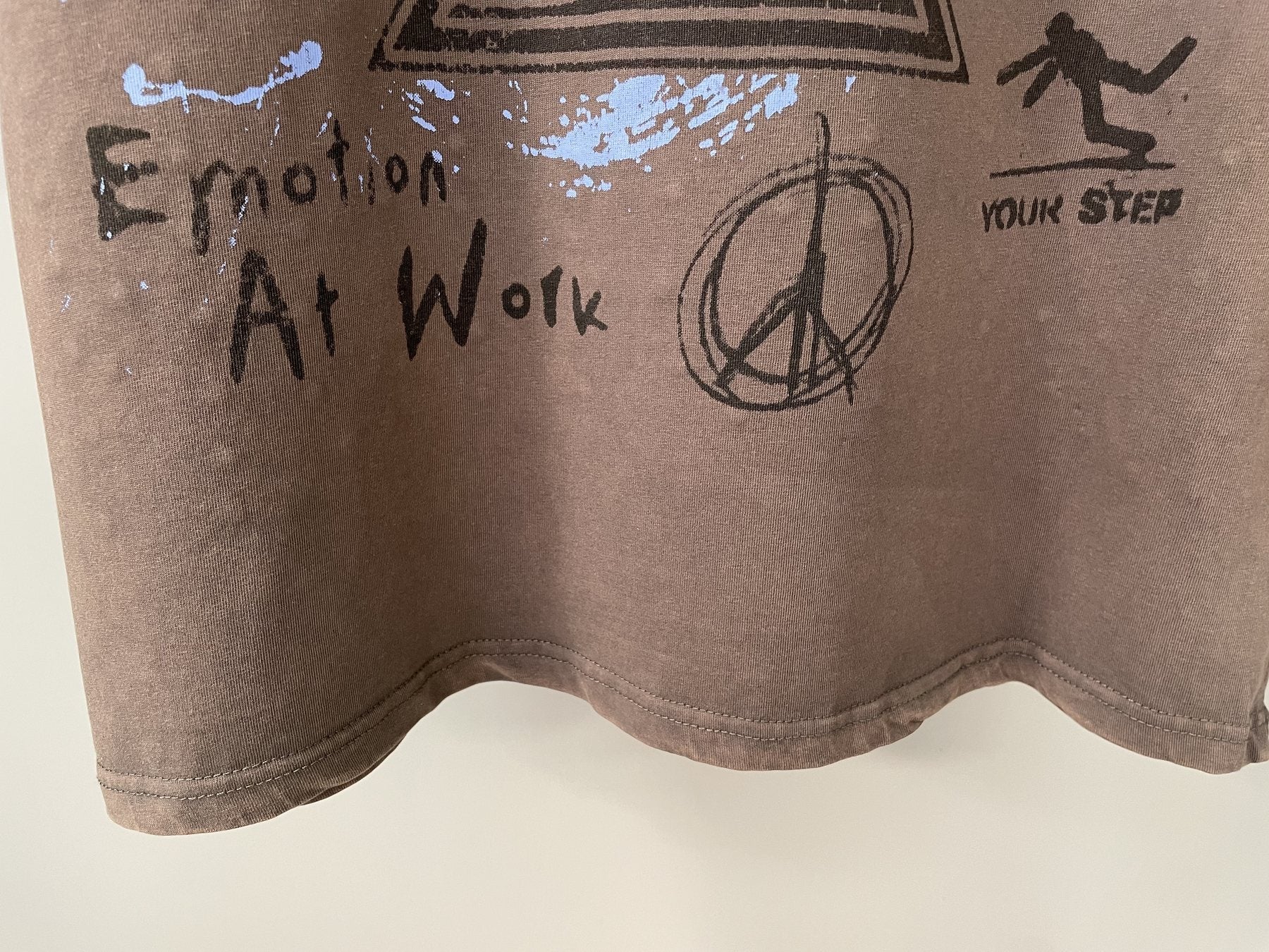 Mixed Emotion Warning Graphic Short-Sleeve T-Shirt — detail