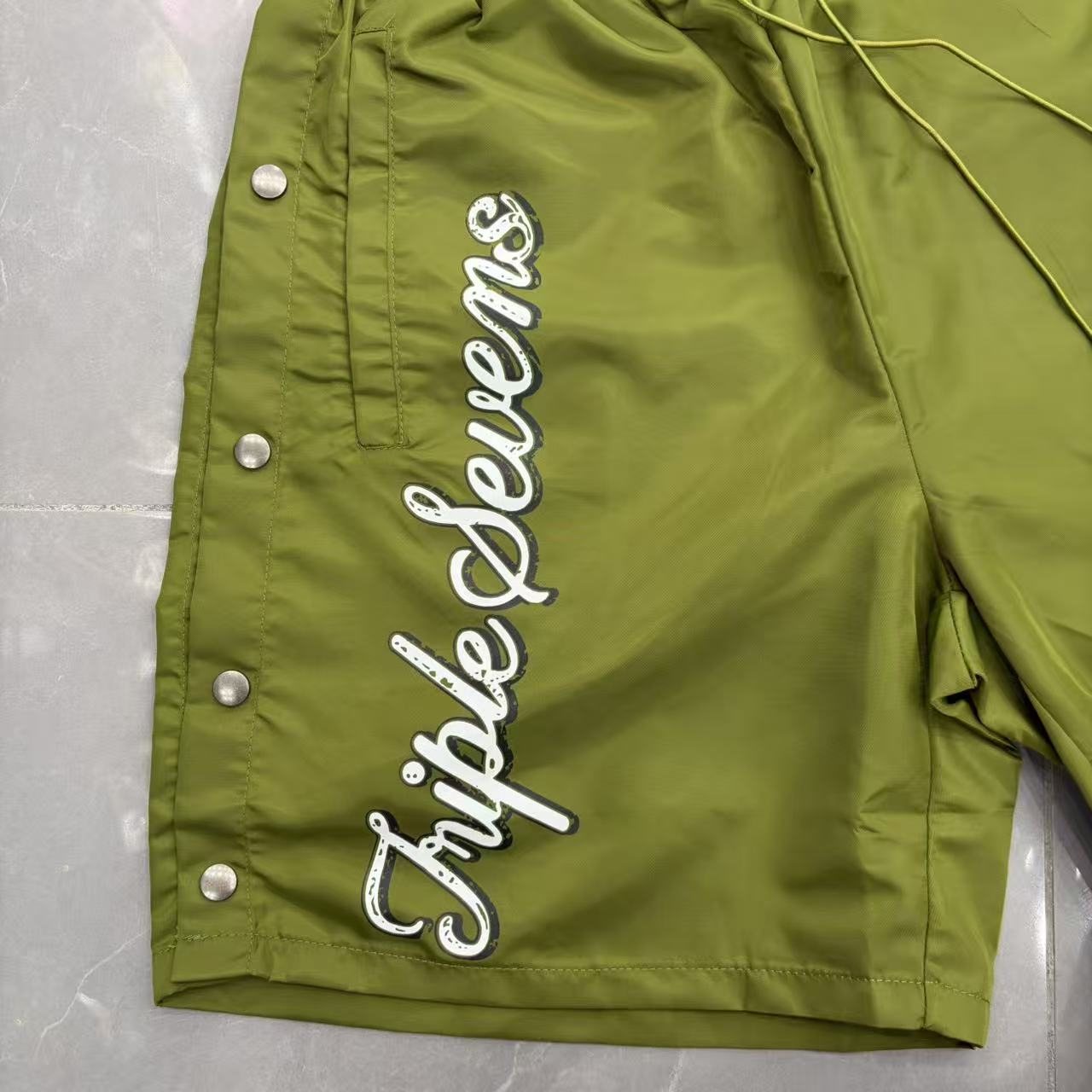 Triple Sevens TNP Scouts Side-Snap Shorts — detail