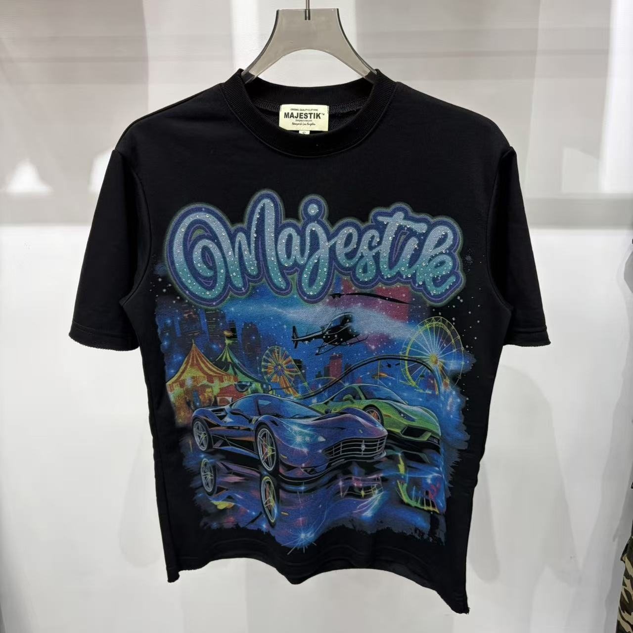 MAJESTIK Carnival Car Graphic T-Shirt — front