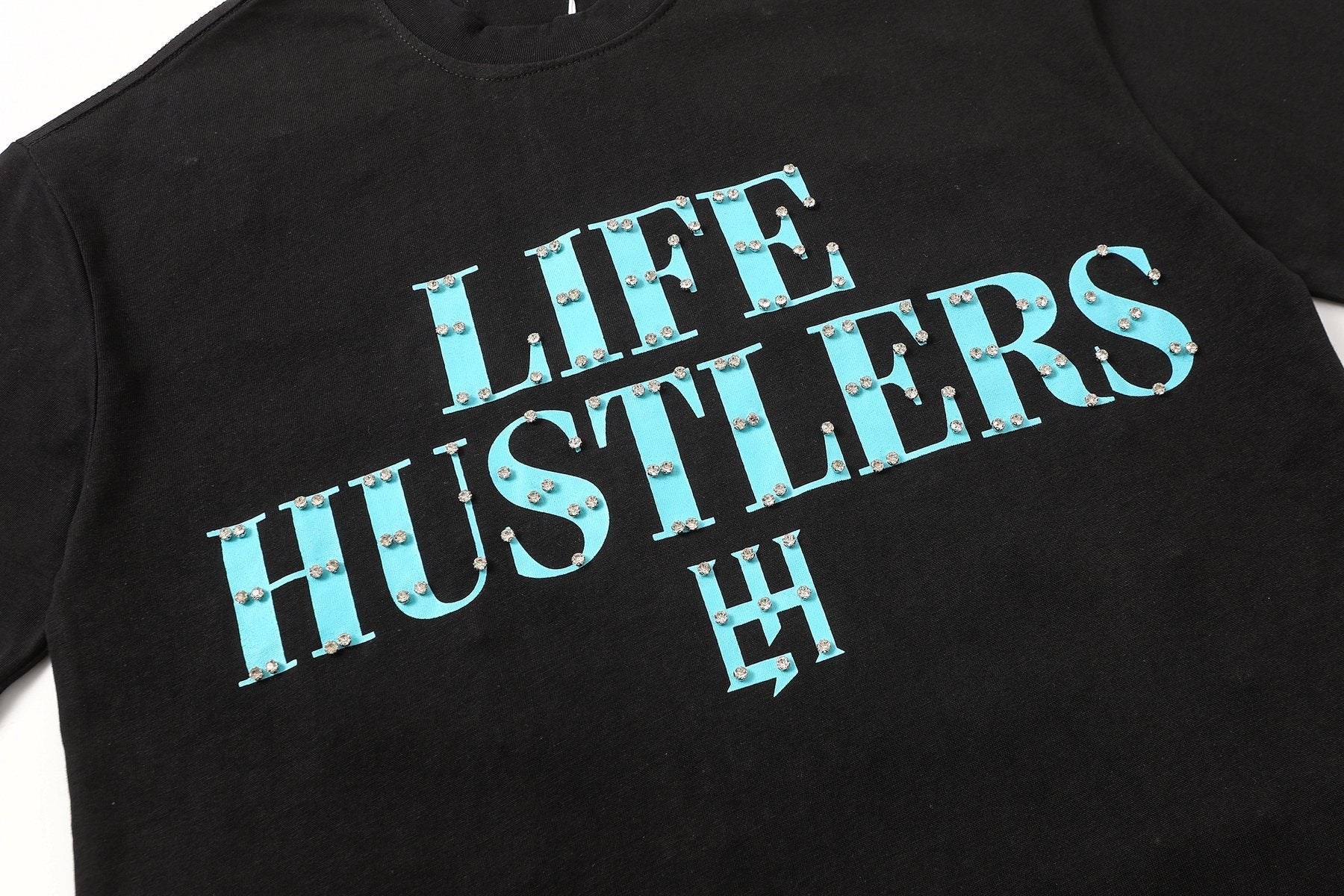 Life Hustlere Blue HH Graphic T-Shirt — detail
