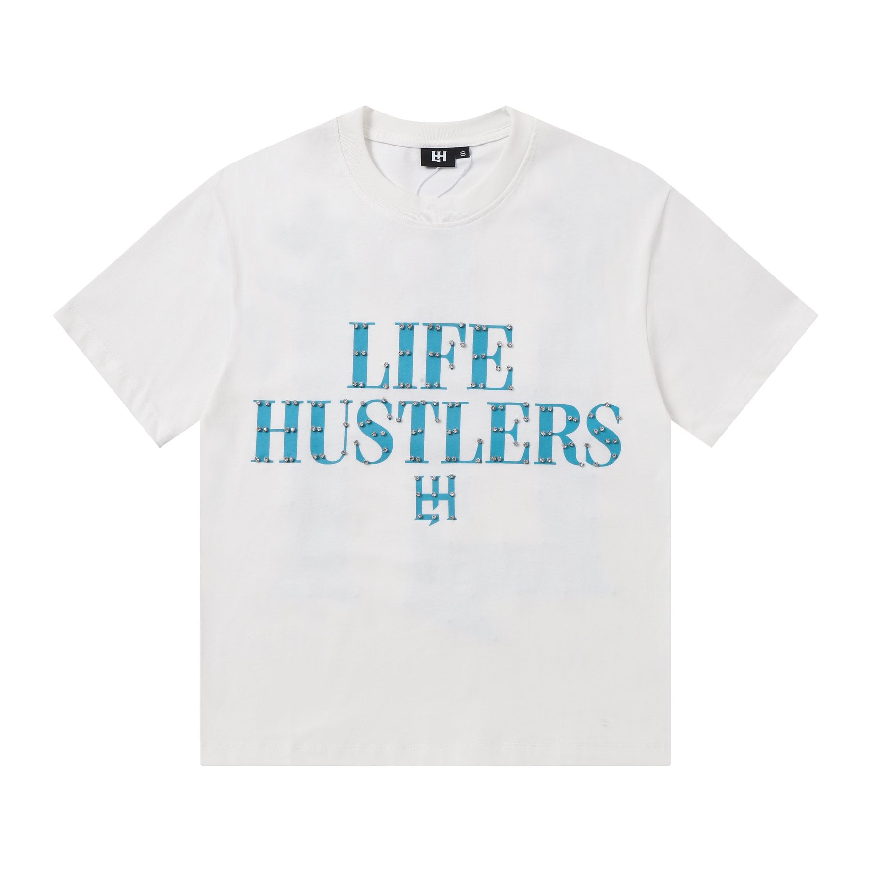 Life Hustlere Blue HH Graphic T-Shirt — front