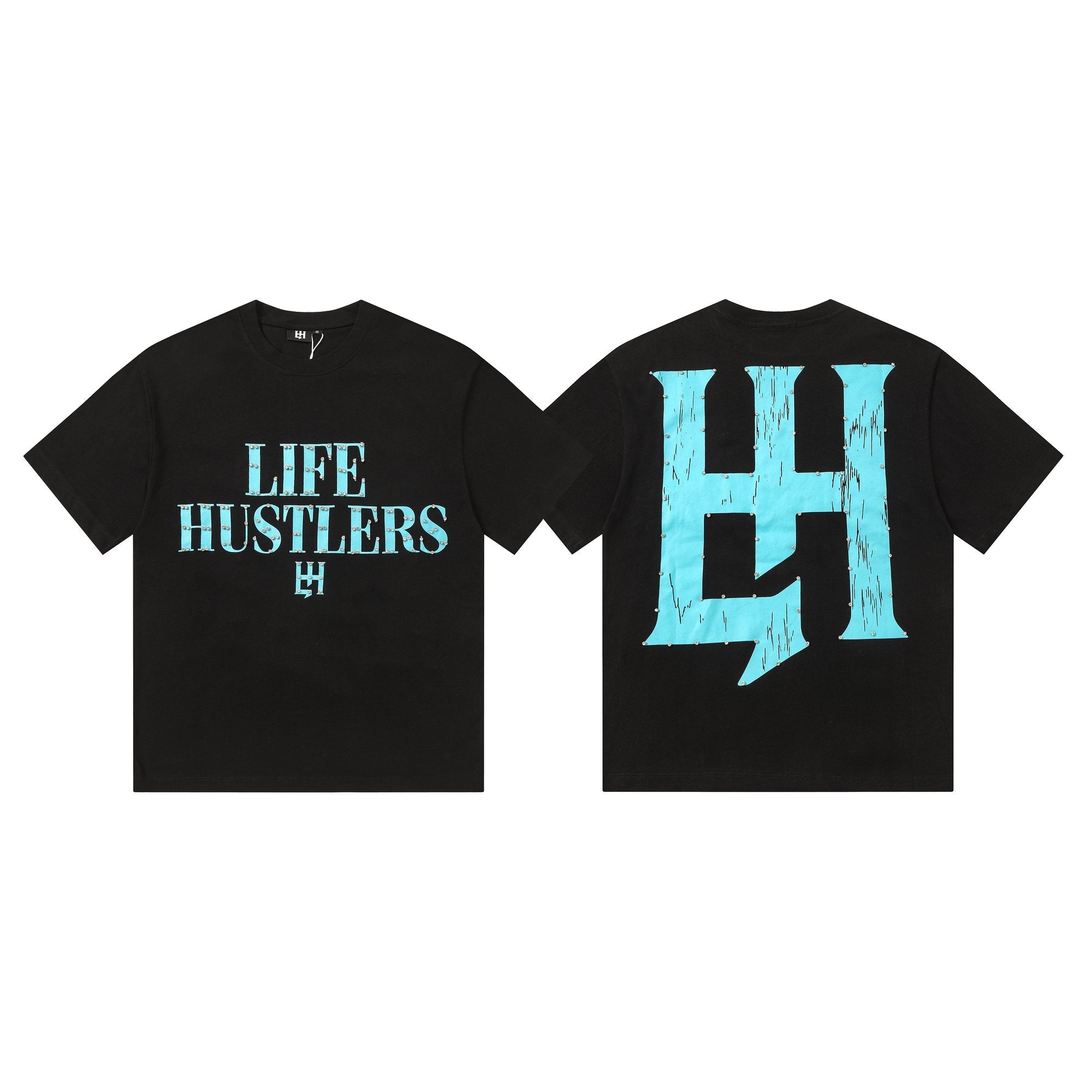 Life Hustlere Blue HH Graphic T-Shirt — hero