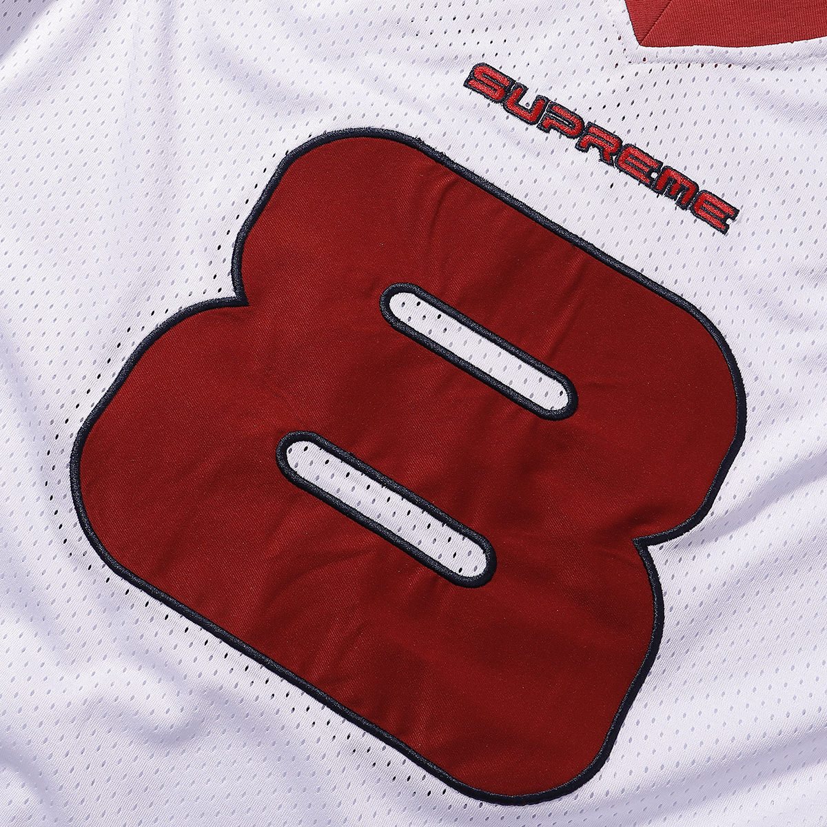 Supreme E2030 Number Graphic Mesh Jersey T-Shirt — detail