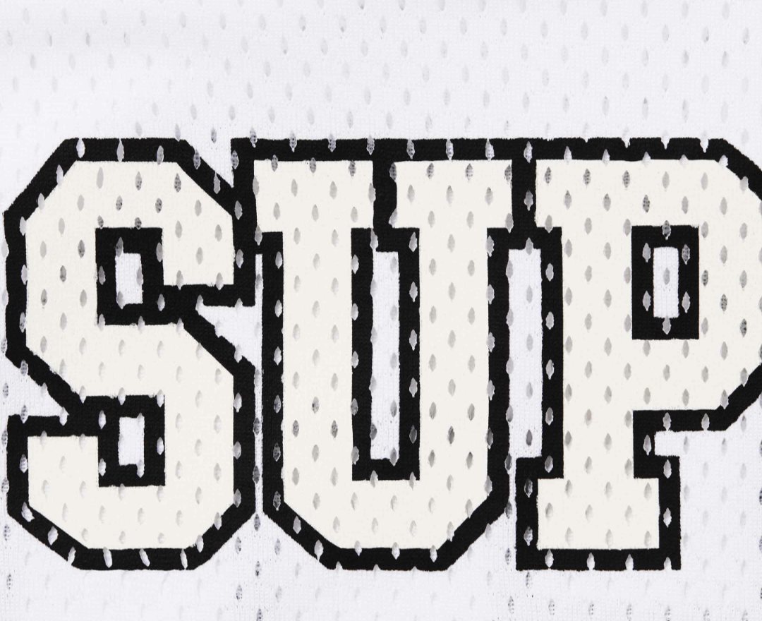 Supreme Bone Sleeve Number Football Jersey T-Shirt — fabric_closeup
