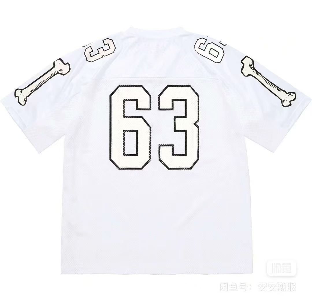 Supreme Bone Sleeve Number Football Jersey T-Shirt — back