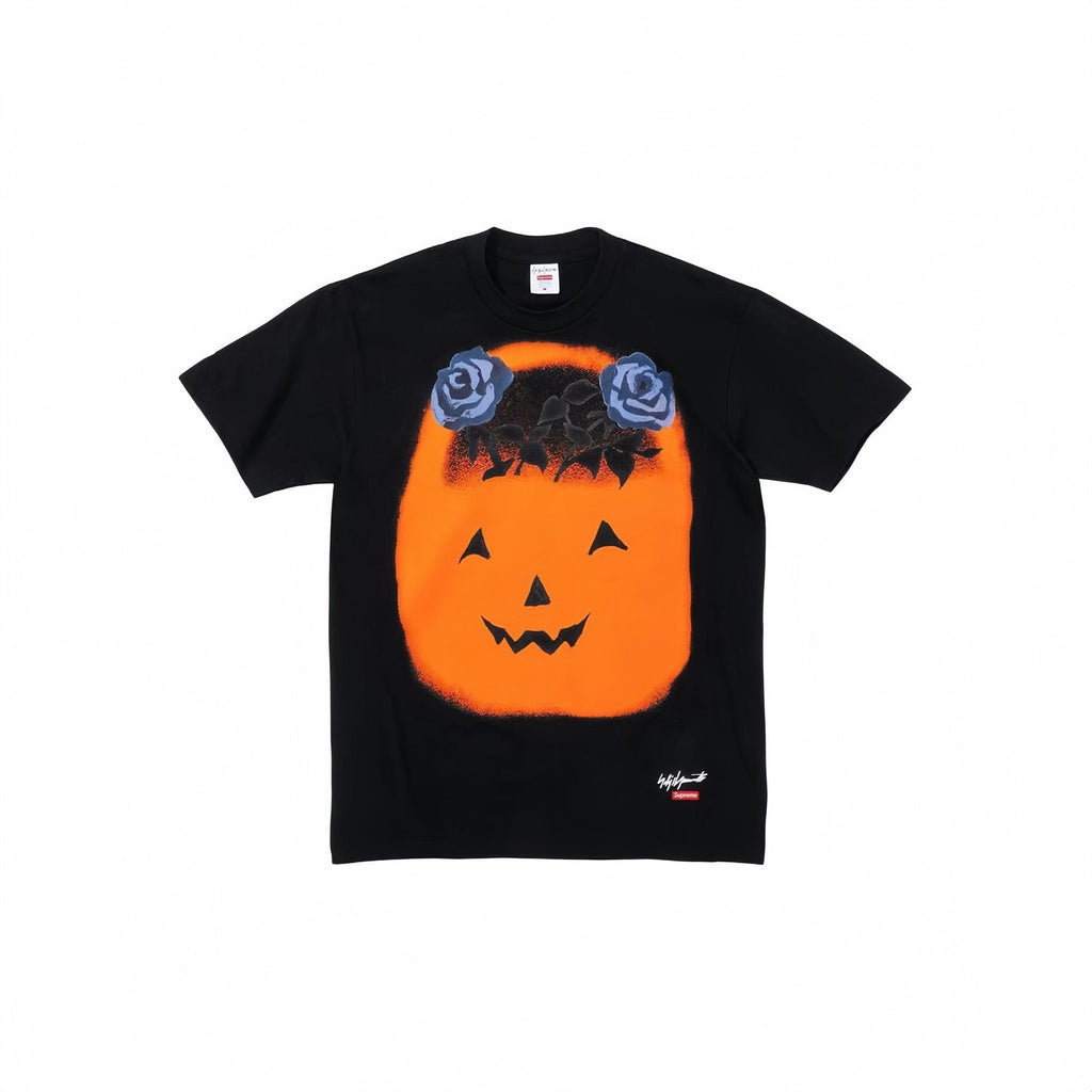 Supreme Pumpkin Face & Blue Rose Graphic T-Shirt — hero