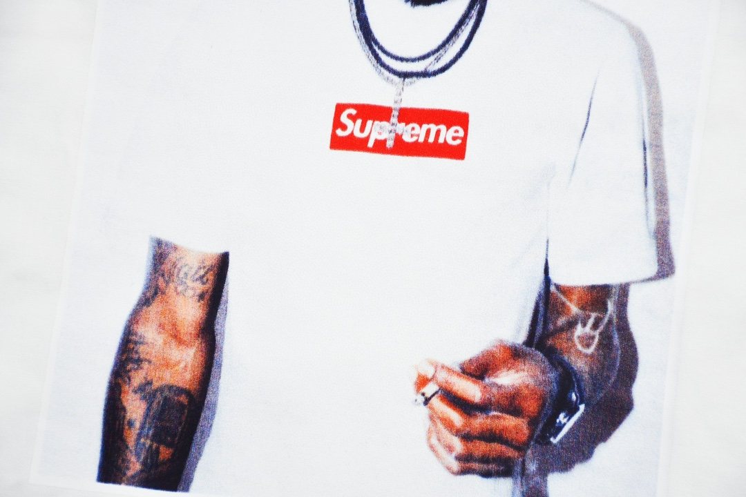 Supreme NBA YoungBoy Portrait Graphic T-Shirt — detail