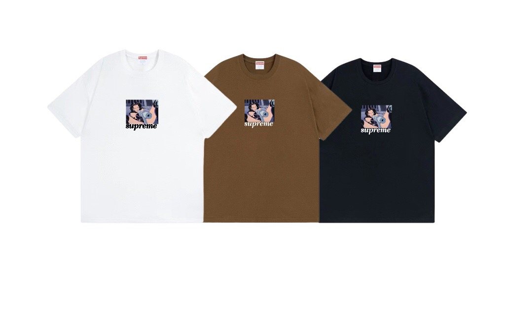 Supreme Aeon Flux Gun Graphic T-Shirt — comparison