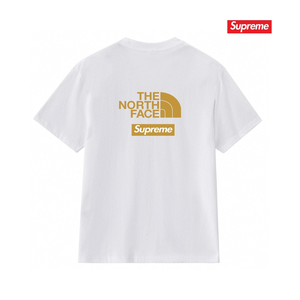 Supreme Gold Mountain Logo Graphic Short-Sleeve T-Shirt — back