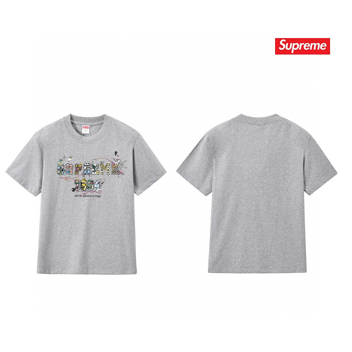 Supreme Cartoon Letter Graphic T-Shirt — back