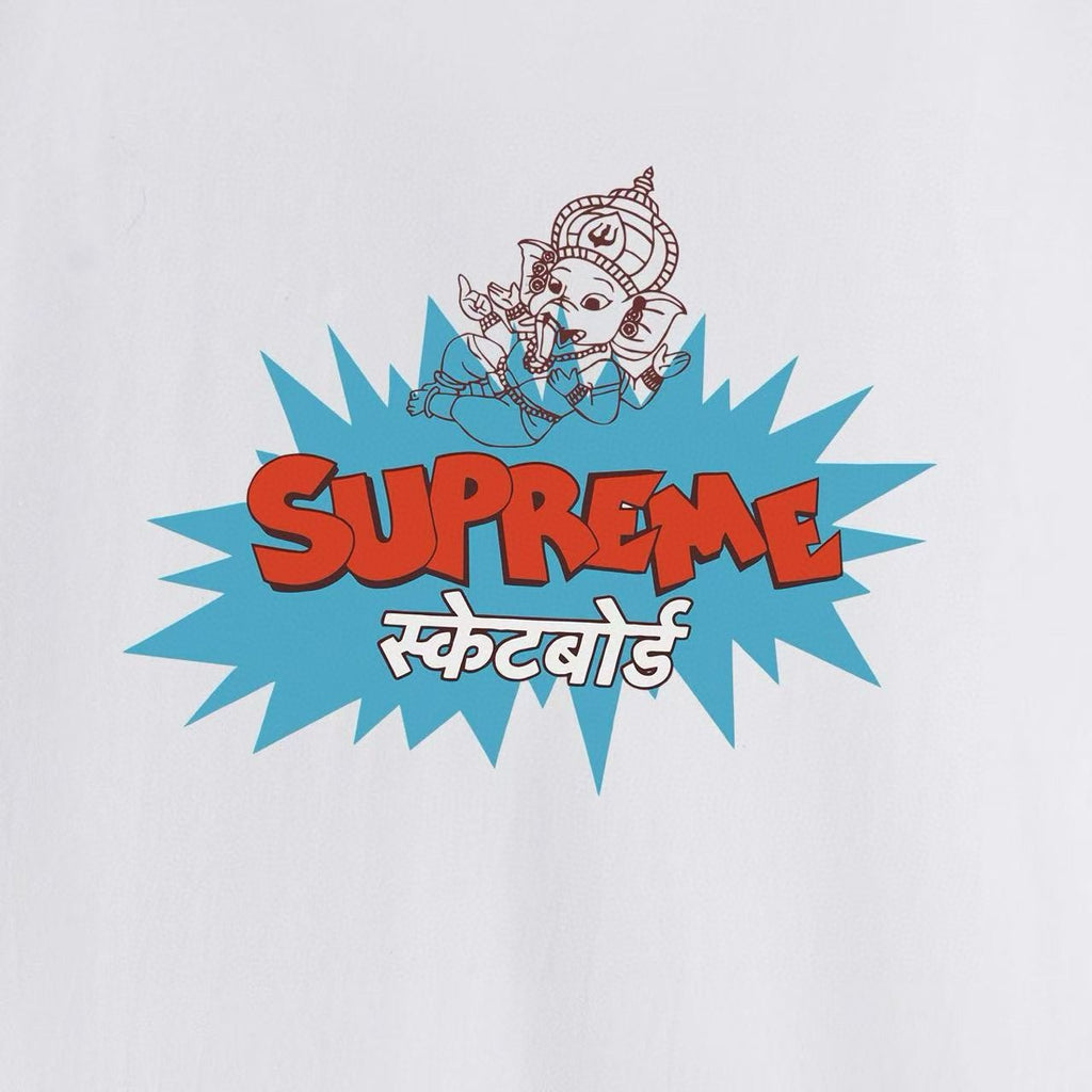 Supreme Elephant God Explosion Graphic T-Shirt — fabric_closeup