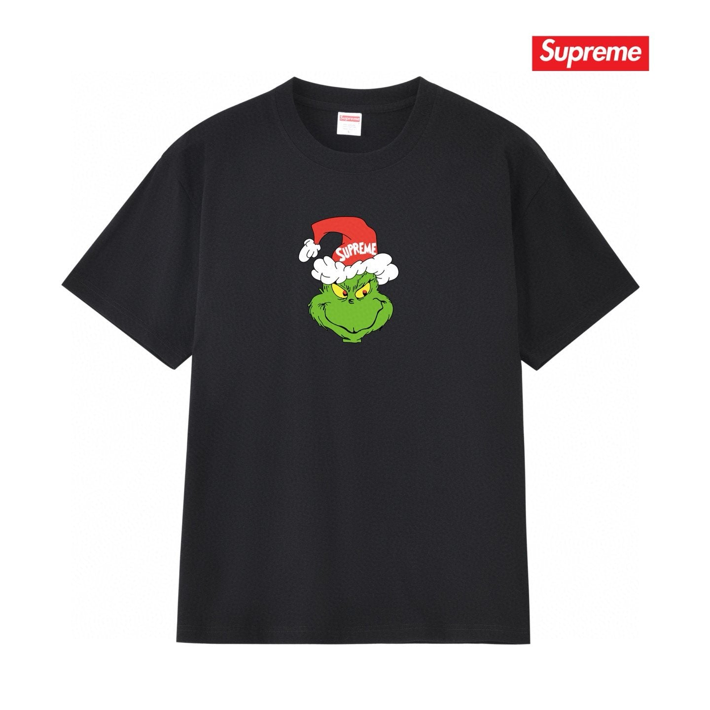 Supreme Grinch Santa Graphic T-Shirt — hero