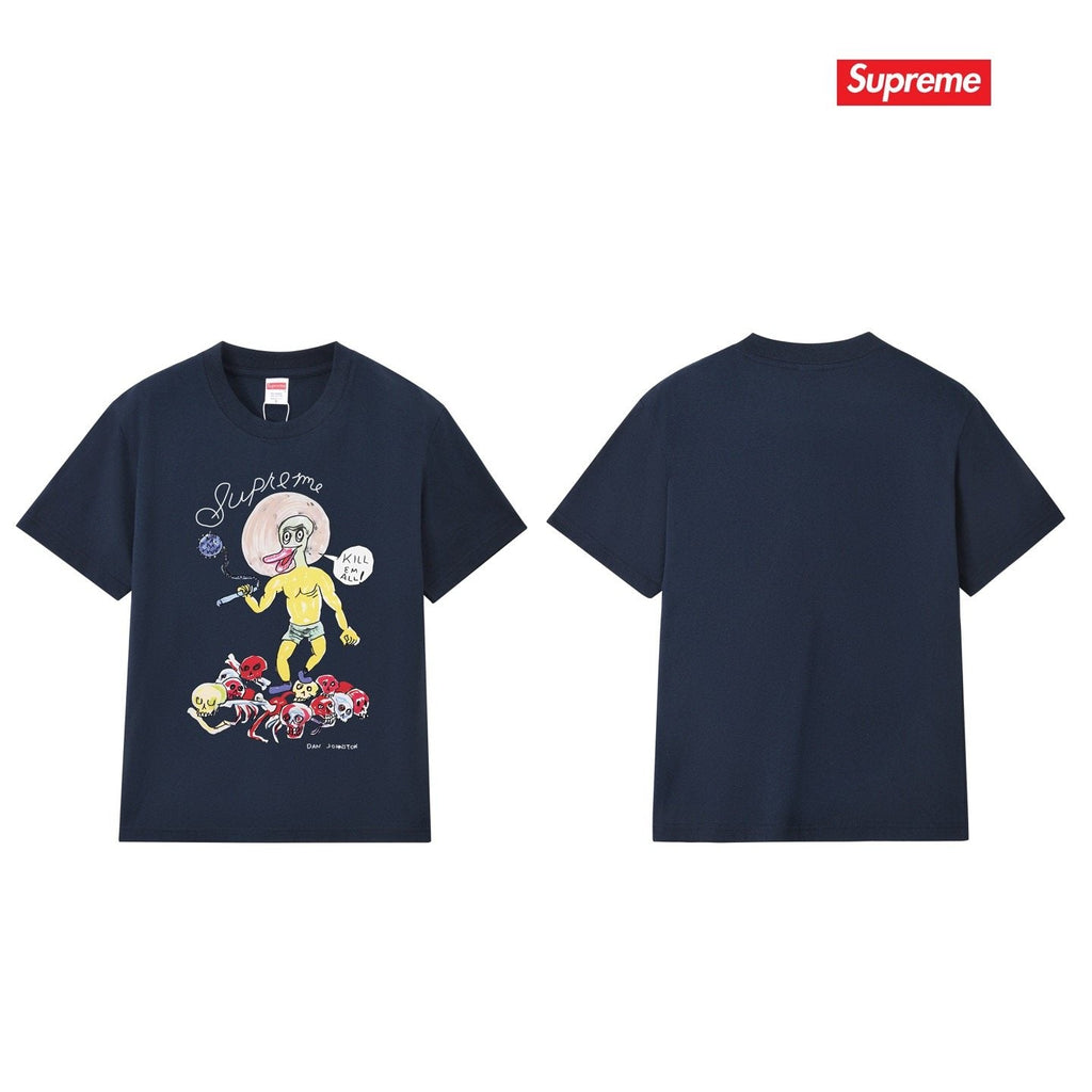 Supreme Cartoon Skull Graphic T-Shirt — back