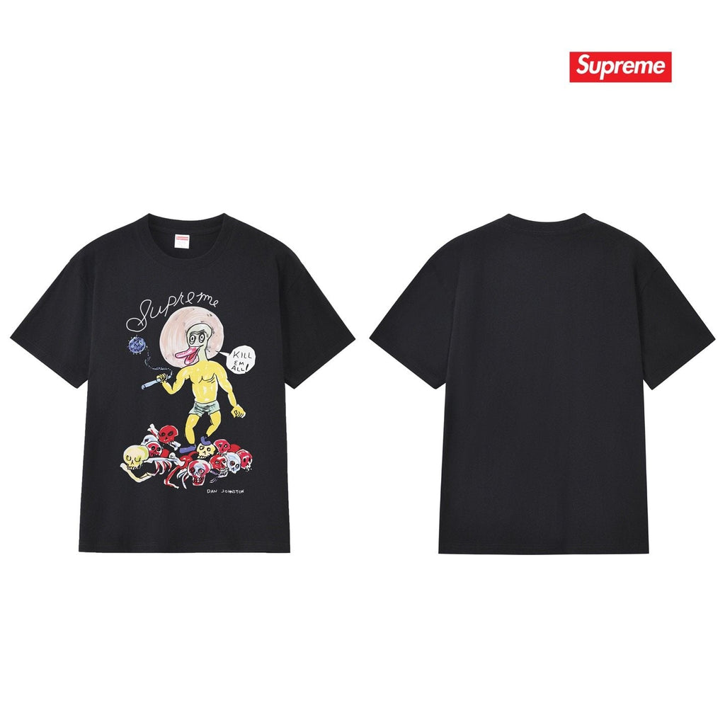 Supreme Cartoon Skull Graphic T-Shirt — back