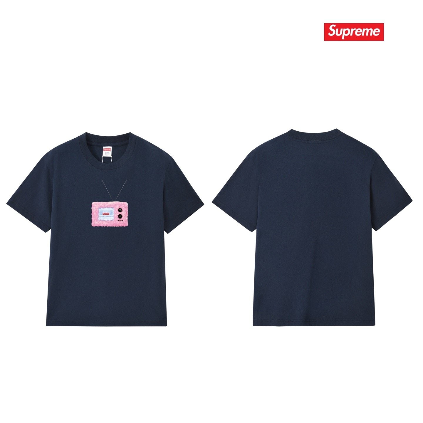 Supreme Pink TV Graphic T-Shirt — back