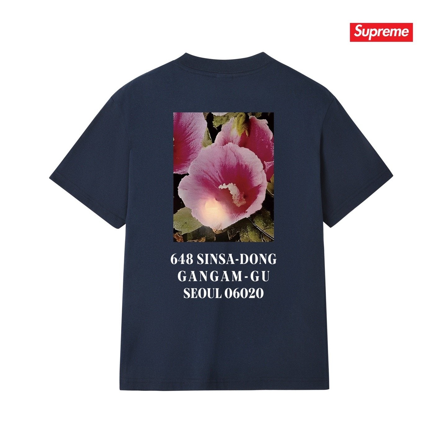 Supreme Flower Address Graphic T-Shirt — back